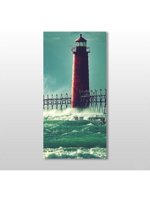 Technopa Deniz Feneri Ve İskele Kanvas Tablo - 140x210cm