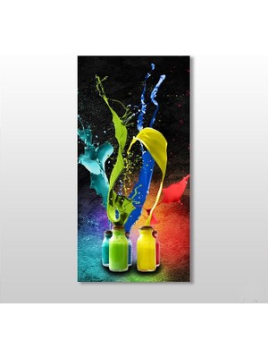 Technopa Naturel Boya Şişeleri Kanvas Tablo - 30x50cm