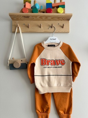Junies Baby Brave Baskılı Bebek Takımı