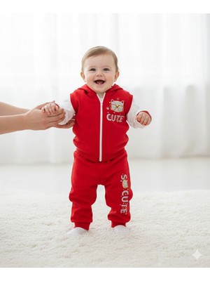 Efemkids 3/18 Ay Kız Bebek Takımı 3 Lü Pamuklu Terleme Yapmaz Yenidoğan Bebek Takımı