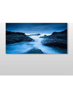 Technopa Nehir Kanvas Tablo - 80x40cm
