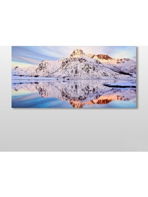 Technopa Karlı Dağ Kanvas Tablo - 140x70cm