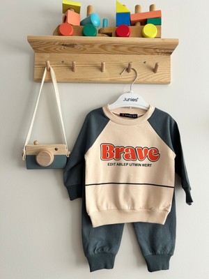 Junies Baby Brave Baskılı Bebek Takımı