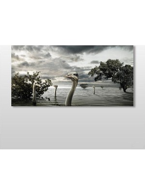 Technopa Göldeki Ördekler Kanvas Tablo - 220x110cm