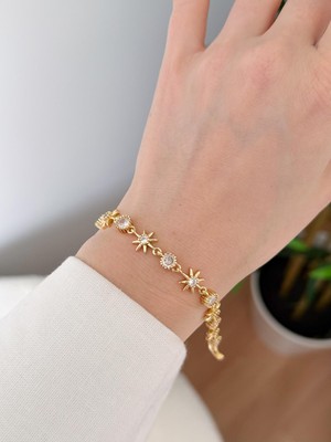 Venüs Design Çelik Yıldız Taşlı Bileklik