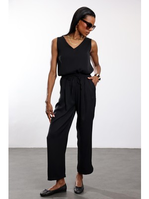 5in1Canpolat Siyah Bluz Pantolon Takım 0001