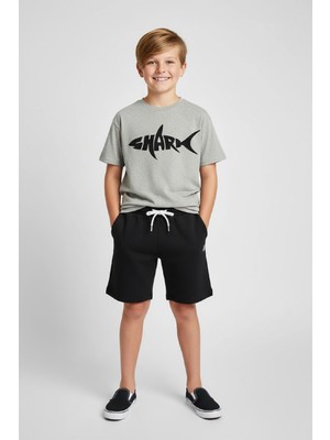 Makiteks Kız Erkek Çocuk Şort Tişört Takım Shark 5 6 7 8 9 10 11 12 13 14 Yaş Tshirt Köpekbalığı