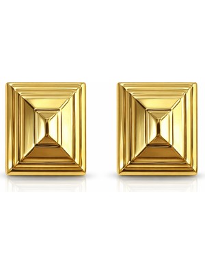 Venüs Design Çelik Hira Küpe Gold Renkli Kadın Kullanıcılar İçin Özel Tasarım