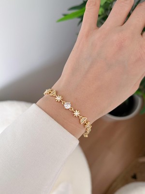 Venüs Design Çelik Yıldız Taşlı Bileklik