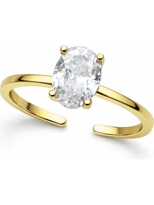 Venüs Design Çelik Tek Taş Yüzük (Ayarlanabilirdir)