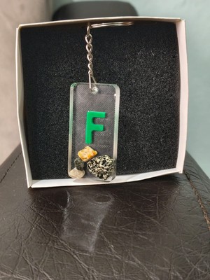 Miina Aksesuar Epoksi Isminize  Özel Harf Anahtarlık