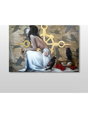 Technopa Mitolojik Portre Kanvas Tablo - 75x50cm