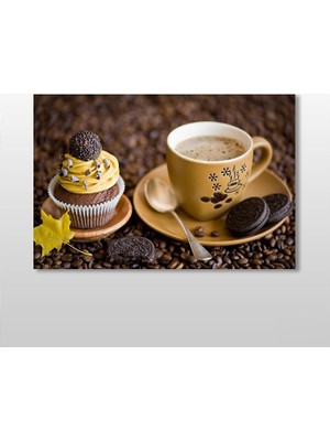 Technopa Kahve Kurabiye Kanvas Tablo - 30x20cm