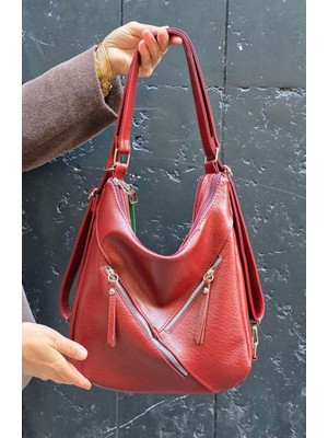 Çantam Gelsin Kadın 5 Bölmeli Iki Ana Bölmeli Omuz ve Sırt Çantası