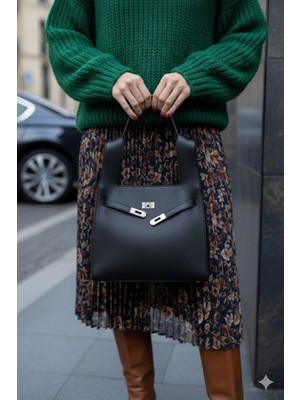 Çantam Gelsin Shopper Bag Kemer Aksesuarlı Omuz Çantası