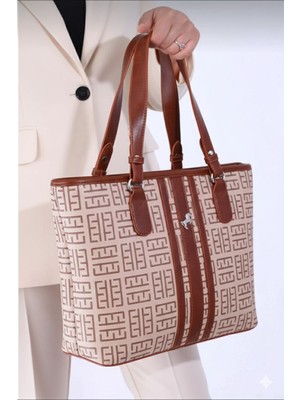 Çantam Gelsin Miami Polo Kadın Büyük Boy 4 Bölmeli Ayarlanabilir Uzun Askılı Omuz Çantası (33X27CM)