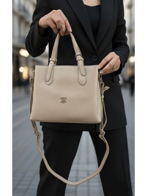 Çantam Gelsin Orijinal Polo Of Colors Kadın Açık Vizon El ve Omuz Çantası