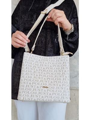 Kadın 4 Bölmeli Omuz Çantası Iki Askılı