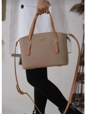 Justpolo Kadın Aksesuarlı 4 Bölmeli El ve Omuz Çantası