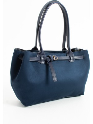 Çantam Gelsin Zetia Model Kadın Süet Lacivert El ve Omuz Çantası