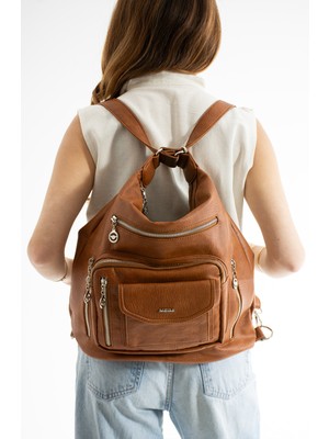 Mega Polo Lizbon Deri Kadın Omuz/sırt Çantası