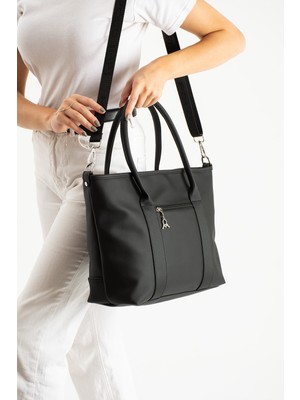 Mega Çanta Kadın Büyük Boy 3 Bölmeli Omuz Çantası