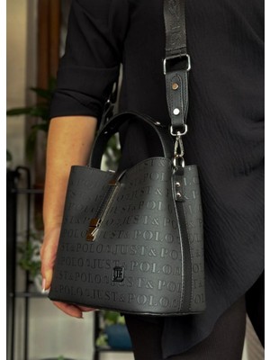 Just Polo Kadın Gofraj Baskılı 4 Bölmeli El ve Omuz Çantası Justpolo TYC33AKFCETY4002