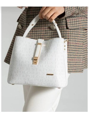 Just Polo Justpolo Kadın Siyah Monogram Baskılı Çanta Cüzdan Kombini  TYCTE2055