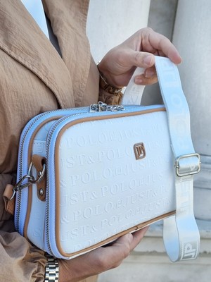 Just Polo Kadın Beyaz Ayarlanabilir Uzun Askılı Omuz Çantası Şık Görünüm ve Ergonomik Tasarım