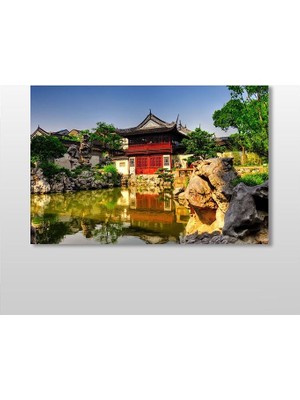 Technopa Çin Evleri Kanvas Tablo - 45x30cm