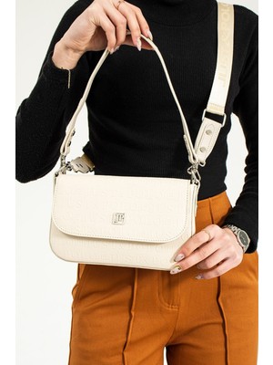 Justpolo Kadın Krem Küçük Boy Omuz ve Çapraz Çantası