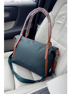 Kadın Yeşil Camel Iki Askılı Omuz ve Çapraz Kullanım Için Uzun Askılı Model TM4041