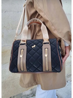 Just Polo Miami Polo Kadın Kapitone Büyük Boy El ve Omuz Silindir Model Çanta TYC073823