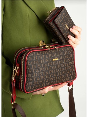 Just Polo Kadın 5 Bölmeli Çanta Cüzdan Takımı TYCET072053