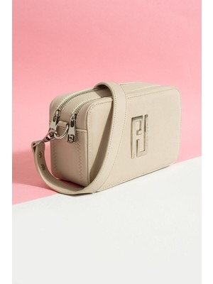 Justpolo Kadın Krem Omuz Çantası