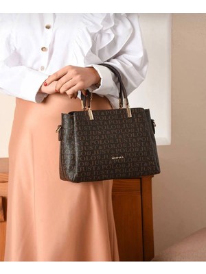 Just Polo Justpolo Orijinal Monogram Baskılı Çanta Cüzdan Takımı TYC0TK2120