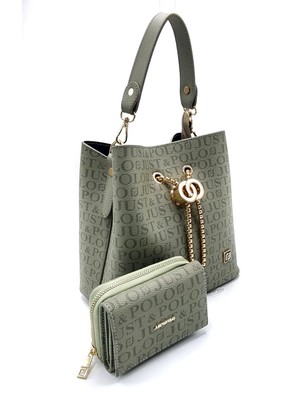Just Polo Kadın 3 Bölmeli Çanta Cüzdan Takımı TYCET072065