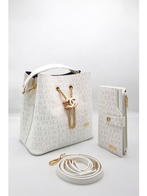 Just Polo Kadın 3 Bölmeli Çanta Cüzdan Takımı TYCET072065