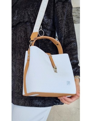 Kadın 5 Bölmeli Ayarlanabilir Uzun Askılı El ve Omuz Çantası