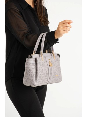 Just Polo Gri Kadın El ve Omuz Çantası