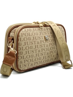 Just Polo Kadın Omuz ve Çapraz Çantası Kahverengi Deri Materyal ile Şık ve Dayanıklı Tasarım