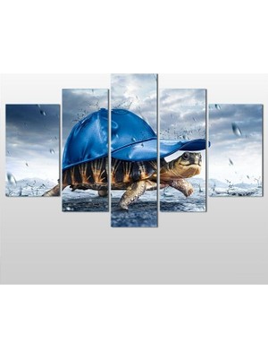 Technopa Kaplumbağa  Kanvas Tablo - 140x80cm