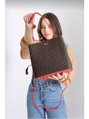 Just Polo Kahverengi-Taba Kadın El ve Omuz Çantası