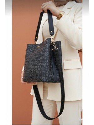Just Polo Orijinal Kadın Büyük Boy 4 Bölmeli Omuz Çantası