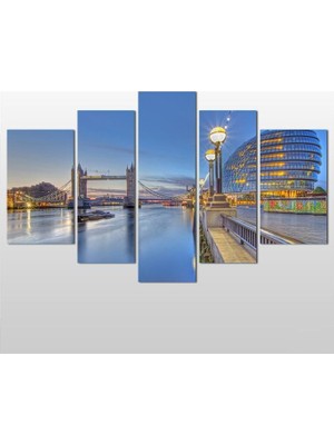 Technopa Dubai Bina Ve Deniz Kanvas Tablo - 260x150cm