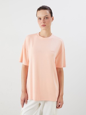 Lc Waikiki Yeni Sezon Bisiklet Yaka Oversize Kadın Tişört