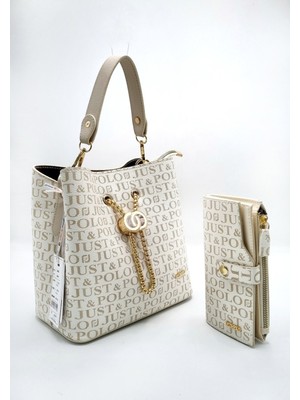 Just Polo Kadın 3 Bölmeli Çanta Cüzdan Takımı TYCET072065