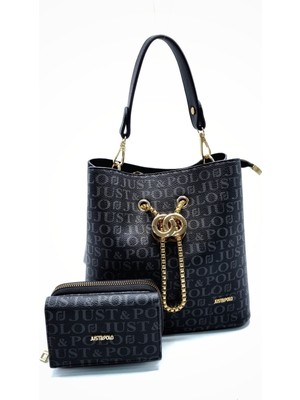 Just Polo Kadın 3 Bölmeli Çanta Cüzdan Takımı TYCET072065