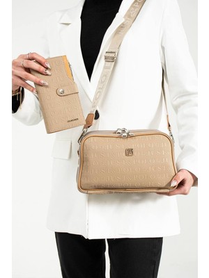 Just Polo Orta Boy 5 Bölmeli Kadın Omuz Çantası  Cüzdanlı