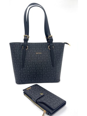 Kadın El ve Omuz Çantası Çanta Cüzdan Kombini Justpolo Ebat :boy: 25 En : 35 cm TYCTMET2205